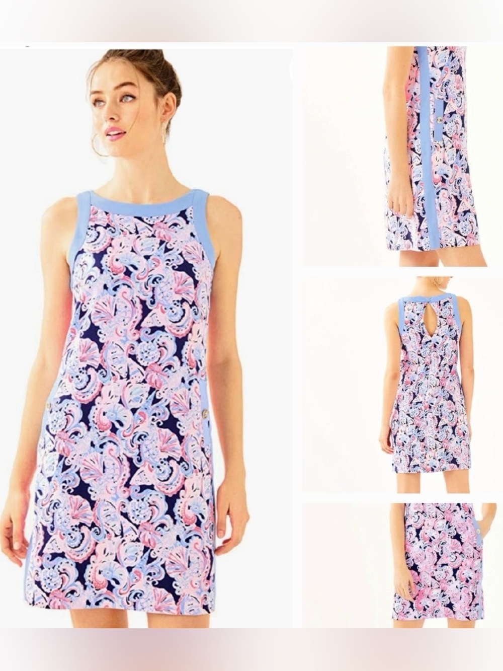 Lilly Pulitzer Angie Stretch Shift Dress | Size 00 | Palm Beach Perfection 🌴🩷🐚 - Picture 4 of 7